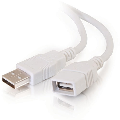 C2G 3.3ft USB A Extension Cable - USB Type-A Male to Female - White - M/F 19003