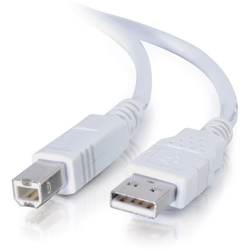 C2G 6.6ft USB A to USB B Cable - USB Type-A to USB Type-B  - White - M/M 13172