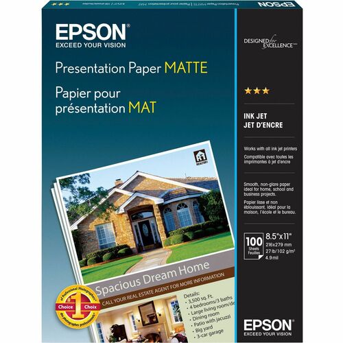 Epson Matte Inkjet Presentation Paper - White S041062