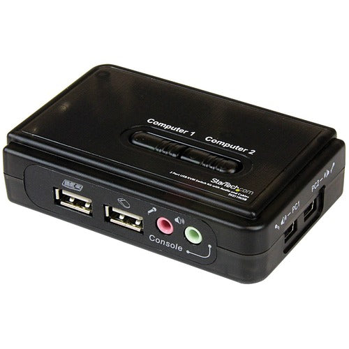 StarTech.com 2 Port USB KVM Kit with Cables and Audio Switching SV211KUSB