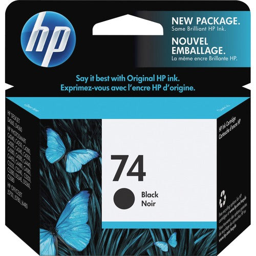 HP 74 Black Ink Cartridge CB335WN#140