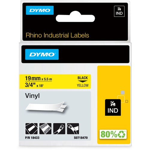 Dymo Colored Industrial Rhino Vinyl Labels 18433