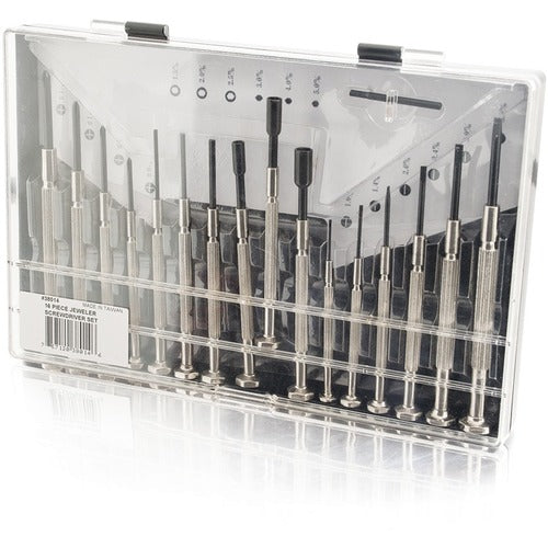 C2G 16 Piece Jeweler Screwdriver Set - Precision Screwdriver Tool Kit 38014