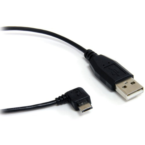 StarTech.com 3 ft Micro USB Cable - A to Right Angle Micro B UUSBHAUB3RA