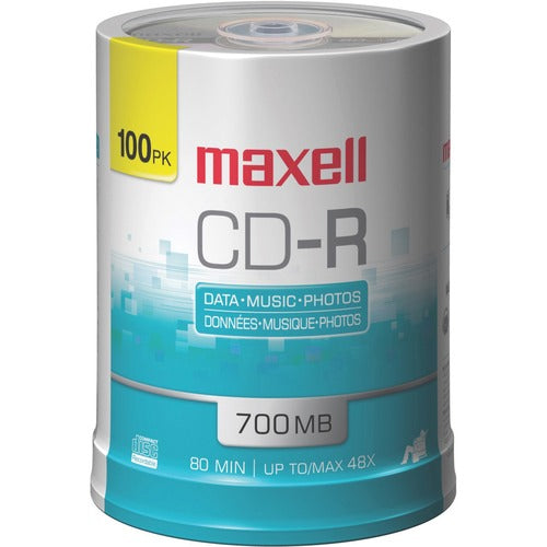 Maxell Branded Surface CD-R Discs Spindle 648200