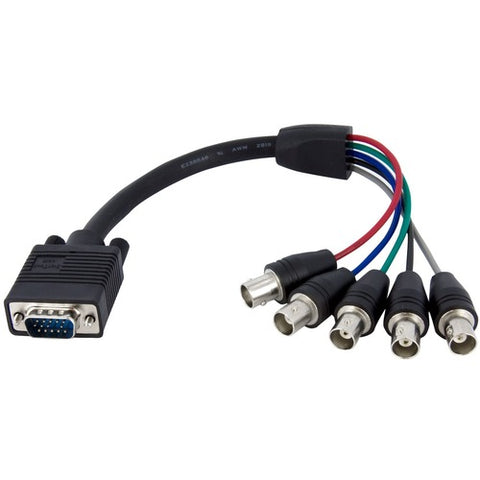 StarTech.com 1 ft Coax HD15 VGA to 5 BNC RGBHV Monitor Cable VGABNCMF1