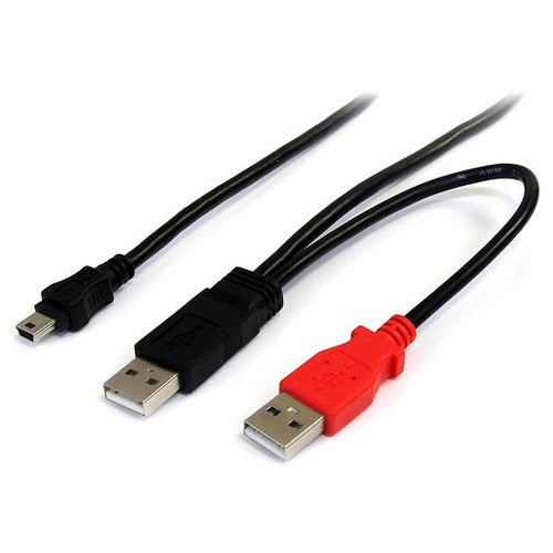 StarTech.com 6ft USB Y Cable for External Hard Drive USB2HABMY6