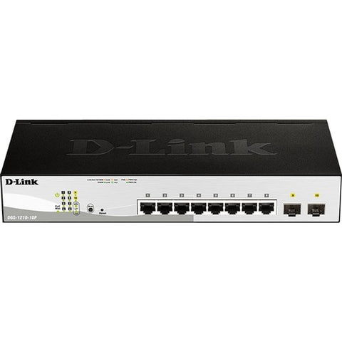 D-Link 10-Port Gigabit Web Smart Switch Including 2 Gigabit SFP Ports DGS-1210-10P