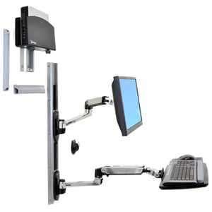 Ergotron LX 45-253-026 Wall Mount System with Small CPU Holder 45-253-026