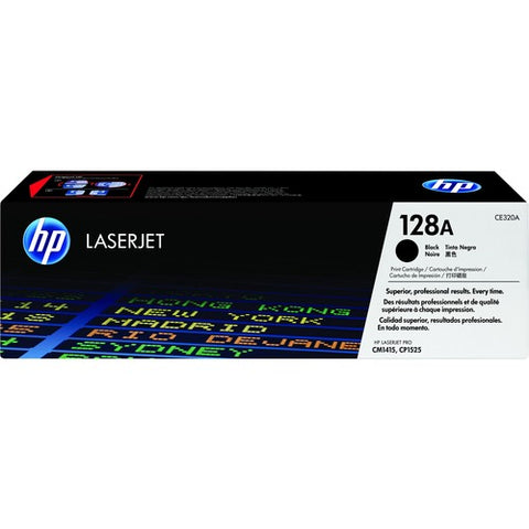 HP 128A (CE320A) Black Original LaserJet Toner Cartridge CE320A