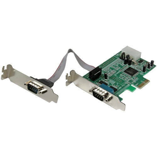 StarTech.com 2 Port Low Profile Native RS232 PCI Express Serial Card with 16550 UART PEX2S553LP