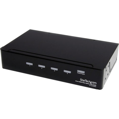 StarTech.com 4-Port HDMI Splitter and Signal Amplifier ST124HDMI2