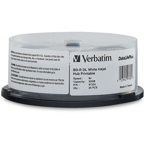 Verbatim BD-R DL 50GB 8X, 25PK Spindle 97334