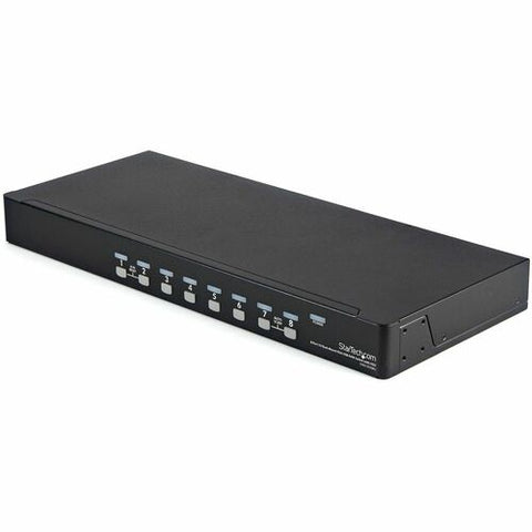 StarTech.com 8 Port 1U Rack Mount USB KVM Switch Kit with OSD and Cables SV831DUSBUK