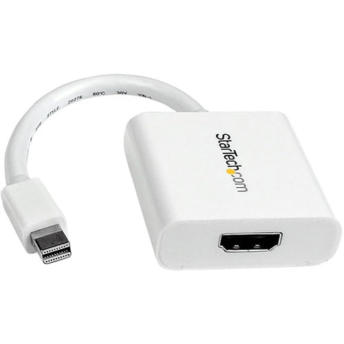 StarTech.com Mini DisplayPort to HDMI Video Adapter Converter - White MDP2HDW