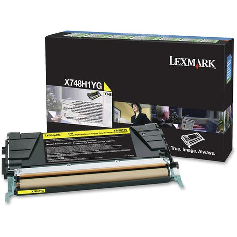 Lexmark X748 Yellow High Yield Return Program Toner Cartridge X748H1YG