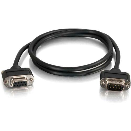 C2G 10ft RS232 DB9 Cable with Low Profile Connectors - In Wall Rated - M/F 52158