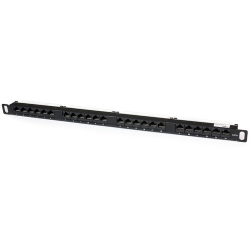 StarTech.com 24 Port 0.5U Cat5e Patch Panel - RJ45 Ethernet Rackmount Cat 5e 110 Patch Panel PANELHU24