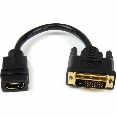 StarTech.com 8in HDMI to DVI-D Video Cable Adapter - HDMI Female to DVI Male HDDVIFM8IN