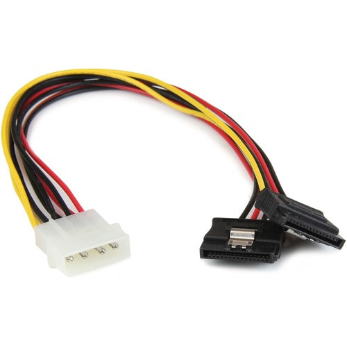 StarTech.com 12in LP4 to 2x Latching SATA Power Y Cable Adapter PYO2LP4LSATA