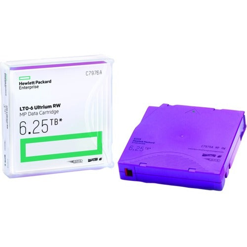 HPE LTO-6 Ultrium 6.25TB MP RW Non Custom Labeled Data Cartridge 20 Pack C7976AN