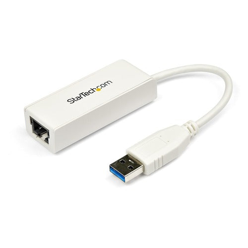 StarTech.com USB 3.0 to Gigabit Ethernet NIC Network Adapter - White USB31000SW