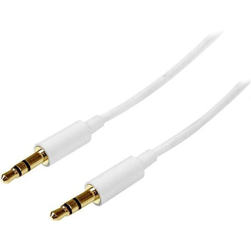 StarTech.com 1m White Slim 3.5mm Stereo Audio Cable - Male to Male MU1MMMSWH