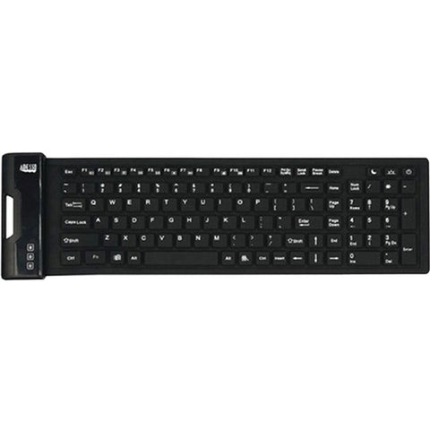 Adesso Antimicrobial Waterproof Flex Keyboard (Compact Size) AKB-222UB