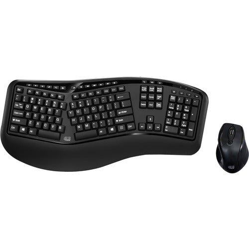 Adesso Tru-Form Media 1500 - Wireless Ergonomic Keyboard and Laser Mouse WKB-1500GB