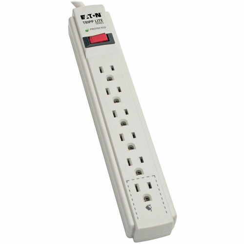 Tripp Lite by Eaton 6-Outlets, 8-Ft Cord, 990 Joule Strip, Flat Plug - Protect It! Surge Suppressor TLP608