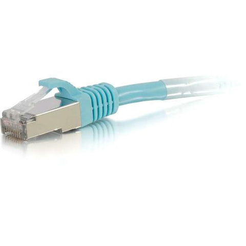 C2G 8ft Cat6a Snagless Shielded (STP) Ethernet Network Patch Cable - Aqua 00747