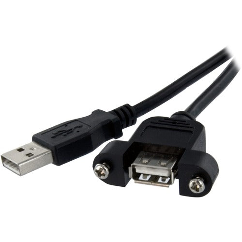 StarTech.com 3 ft Panel Mount USB Cable A to A - F/M USBPNLAFAM3