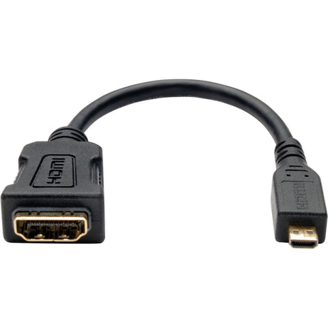 Tripp Lite by Eaton Micro HDMI Male ( Type D ) to HDMI Female Adapter, 6 Inch P142-06N-MICRO