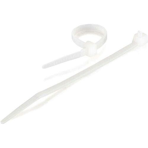 C2G 11.5in Cable Tie Multipack - 100 Pack - White 43035