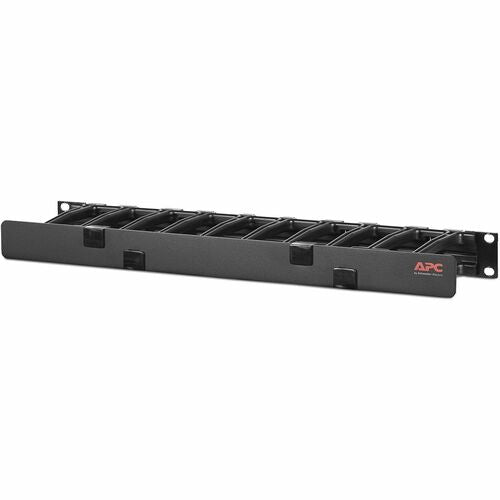 APC by Schneider Electric Horizontal Cable Manager, 1U x 4" Deep, Single-Sided with Cover AR8602A