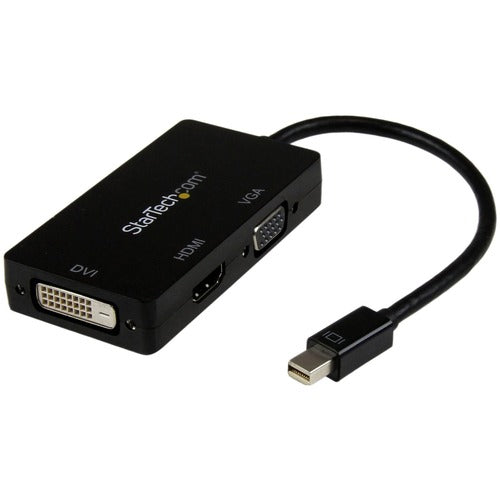 StarTech.com Travel A/V adapter: 3-in-1 Mini DisplayPort to VGA DVI or HDMI Converter MDP2VGDVHD