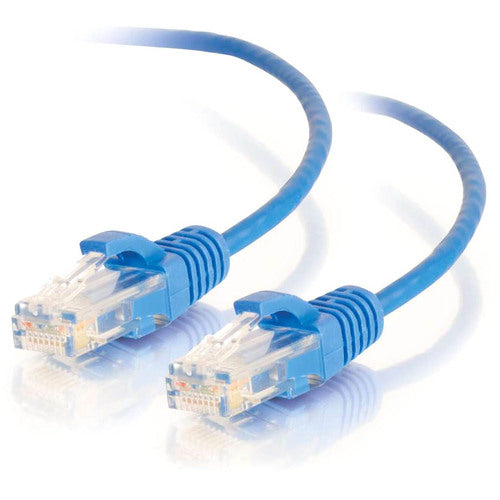 C2G 1ft Cat6 Slim Snagless Unshielded (UTP) Ethernet Cable - Blue 01072