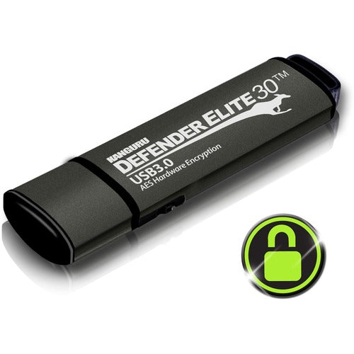 Kanguru Defender Elite30 Hardware Encrypted USB Flash Drive, 64G KDFE30-64G