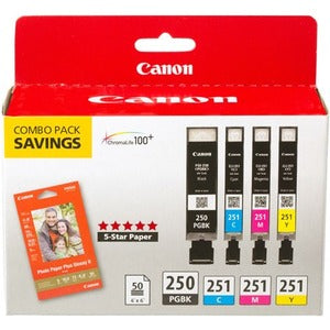 Canon PGI-250/CLI-251 4 Color Combo Ink Pack 6497B009