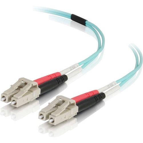 C2G 30m LC-LC 50/125 OM4 Duplex Multimode PVC Fiber Optic Cable - Aqua 01141