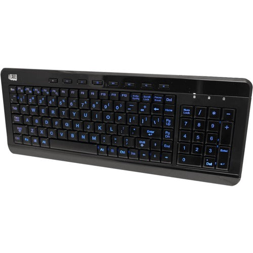 Adesso 3-Color Illuminated Compact Multimedia Keyboard AKB-120EB