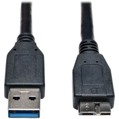 Tripp Lite series USB 3.0 SuperSpeed Device Cable (A to Micro-B M/M) Black, 3-ft. U326-003-BK