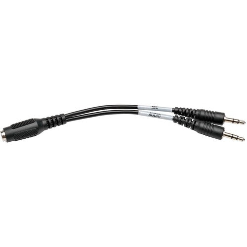 Tripp Lite series 6-in. 4-Position Female to (x2) 3-Position Male Audio Adapter Cable P318-06N-FMM