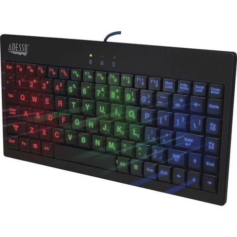 Adesso 3-Color Illuminated Mini Keyboard AKB-110EB