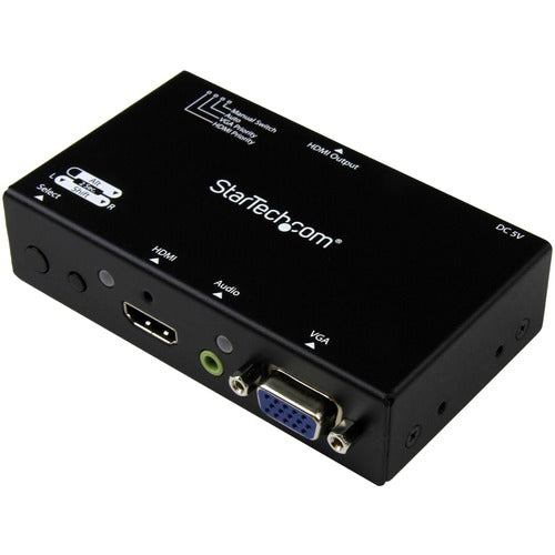 StarTech.com 2x1 HDMI+VGA to HDMI Converter Switch w/ Automatic and Priority Switching-1080p VS221VGA2HD