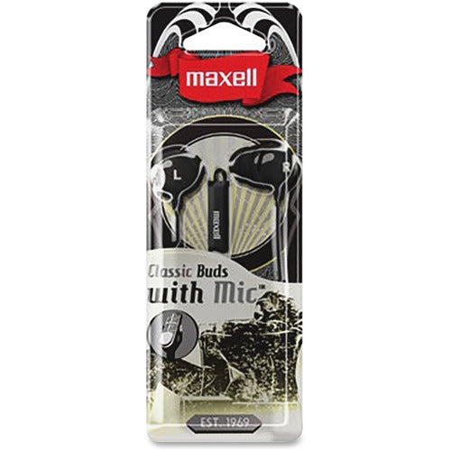 Maxell Classic Earbud with Mic Black 196131