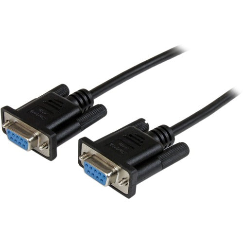 StarTech.com 1m Black DB9 RS232 Serial Null Modem Cable F/F SCNM9FF1MBK