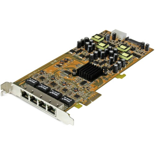 StarTech.com 4 Port Gigabit Power over Ethernet PCIe Network Card - PSE / PoE PCI Express NIC ST4000PEXPSE