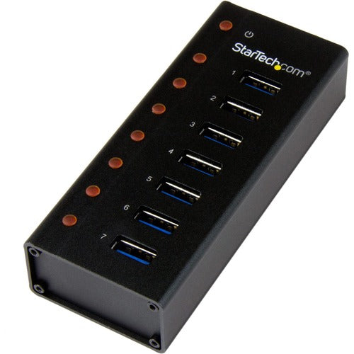 StarTech.com 7 Port USB 3.0 Hub - Desktop or Wall-mountable Metal Enclosure ST7300U3M