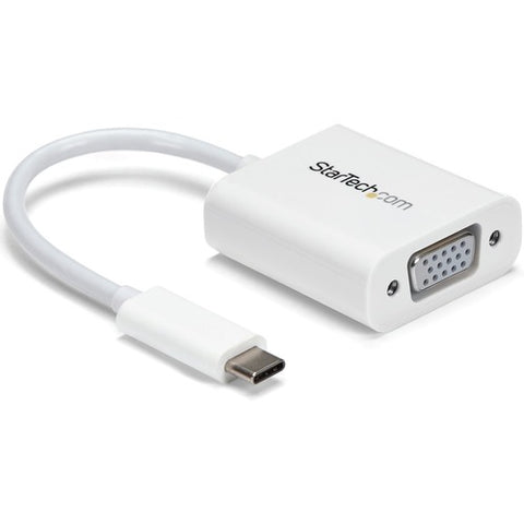 StarTech.com USB-C to VGA adapter - USB Type-C to VGA Video Converter - White CDP2VGAW